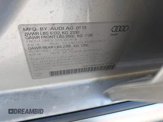 2013 Audi allroad Premium Plus with VIN WA1UFAFL8DA187229, listed as a IAAI auction lot 41757209 with 200,458 mi miles. Bid and sale history available at carsss.com. Image 9.