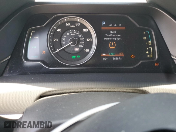 2020 Hyundai Ioniq SE with VIN KMHC65LD4LU207572, listed as a Copart auction lot 54187205 with 136,887 mi miles and Salvage title. Bid and sale history available at DreamBid. Image 9.