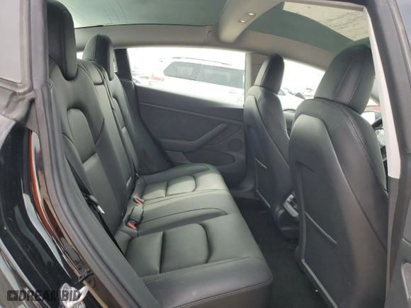 2023 Tesla Model 3 with VIN 5YJ3E1EA5PF421598, listed as a Copart auction lot 47036995 with 6,511 mi miles and Salvage Title. Bid and sale history available at carsss.com. Image 10.