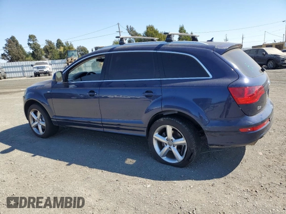 2009 Audi Q7 Premium Plus with VIN WA1EY74L29D027227, listed as a Copart auction lot 72714054 with 116,194 mi miles and Salvage title. Bid and sale history available at DreamBid. Image 2.