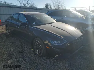 2021 Hyundai Sonata N Line with VIN 5NPEK4JC3MH130993, listed as a Copart auction lot 45271585 with 21,782 mi miles and Salvage Title. Bid and sale history available at carsss.com. Image 4.