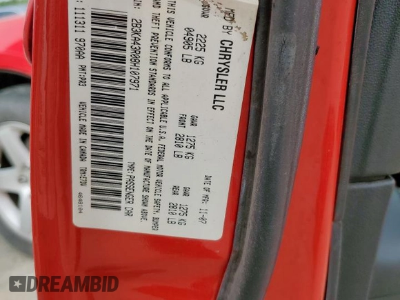 2008 Dodge Charger z VIN 2B3KA43R08H107971, wystawiony jako Copart lot #56942415 z przebiegiem 344 931 mil mil oraz Szkoda całkowita • Salvage title. Historia ofert i sprzedaży dostępna na DreamBid. Obrazek 12.