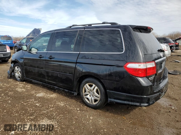 2006 Honda Odyssey TOURING with VIN 5FNRL38876B069580, listed as a Copart auction lot 47359635 with 206,372 mi miles and Salvage Title. Bid and sale history available at carsss.com. Image 2.