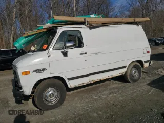 1995 Chevrolet Chevy Van z VIN 1GCEG25Z1SF202088, wystawiony jako Copart lot #44373315 z przebiegiem 184 821 mil mil oraz Szkody całkowita. Historia ofert i sprzedaży dostępna na DreamBid. Obrazek 1.