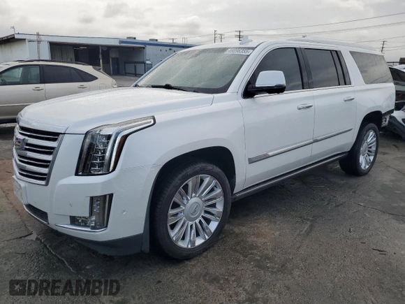 2019 Cadillac Escalade ESV Platinum with VIN 1GYS4KKJ0KR209293, listed as a Copart auction lot 49096355 with 127,362 mi miles and Salvage title. Bid and sale history available at DreamBid. Image 1.