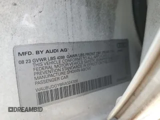 2024 Audi A3 Premium Plus with VIN WAUBUDGY8RA024308, listed as a Copart auction lot 65782184 with 7,654 mi miles and Salvage Title. Bid and sale history available at carsss.com. Image 12.