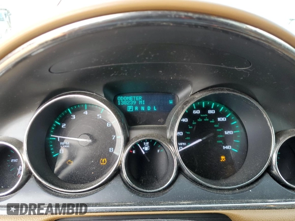 2015 Buick Enclave Leather with VIN 5GAKVBKD0FJ306335, listed as a Copart auction lot 50154635 with 138,239 mi miles and Salvage Title. Bid and sale history available at carsss.com. Image 9.