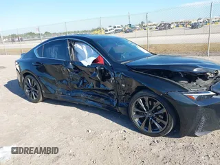 2023 Lexus IS 350 F Sport with VIN JTHGZ1B26P5067657, listed as a IAAI auction lot 41894342 with 30,402 mi miles and . Bid and sale history available at DreamBid. Image 6.