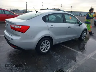 2015 Kia Rio LX with VIN KNADM4A31F6441029, listed as a IAAI auction lot 41371612 with 1 mi miles. Bid and sale history available at carsss.com. Image 4.