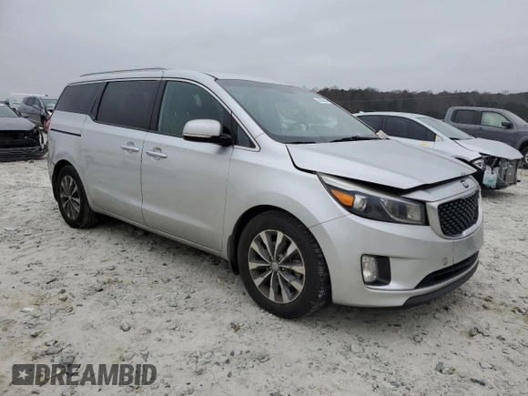 2016 Kia Sedona SX with VIN KNDMC5C12G6129925, listed as a Copart auction lot 86395504 with 195,000 mi miles and Salvage Title. Bid and sale history available at carsss.com. Image 4.