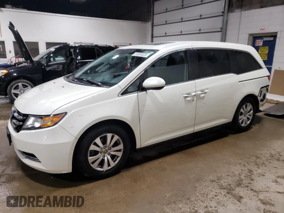 2015 Honda Odyssey EX-L with VIN 5FNRL5H68FB042107, listed as a Copart auction lot 51000525 with 140,793 mi miles and Salvage Title. Bid and sale history available at DreamBid. Image 1.