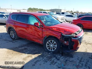 2019 Hyundai Santa Fe SE z VIN 5NMS23AD1KH086444, wystawiony jako IAAI lot #41646507 z przebiegiem 81 611 mil mil oraz . Historia ofert i sprzedaży dostępna na DreamBid. Obrazek 1.