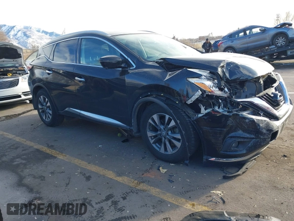 2017 Nissan Murano SL with VIN 5N1AZ2MH5HN144630, listed as a IAAI auction lot 41239088 with 87,305 mi miles and . Bid and sale history available at DreamBid. Image 1.