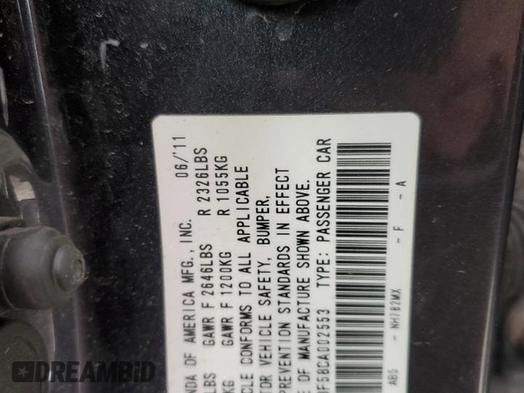 2012 Acura TL Tech Auto with VIN 19UUA9F58CA002553, listed as a Copart auction lot 46411715 with 134,007 mi miles and Salvage Title. Bid and sale history available at carsss.com. Image 12.