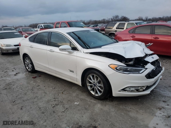 2017 Ford Fusion Energi Titanium with VIN 3FA6P0SU0HR209746, listed as a Copart auction lot 86885054 with 0 mi miles and Salvage Title. Bid and sale history available at carsss.com. Image 4.
