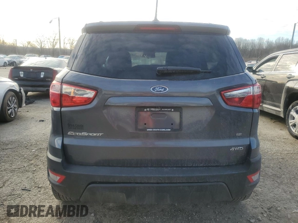 2021 Ford EcoSport SE with VIN MAJ6S3GL3MC440018, listed as a Copart auction lot 47385495 with 40,417 mi miles and Salvage title. Bid and sale history available at DreamBid. Image 6.
