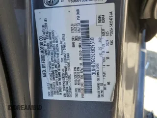 2012 Lincoln MKZ with VIN 3LNHL2GC5CR829510, listed as a Copart auction lot 45979545 with 46,495 mi miles and Salvage Title. Bid and sale history available at carsss.com. Image 12.
