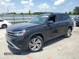 2021 Volkswagen Atlas SE with VIN 1V2JR2CA2MC559594, listed as a Copart auction lot 59848815 with 34,400 mi miles and Salvage title. Bid and sale history available at DreamBid. Image 1.