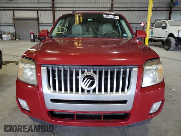2010 Mercury Mariner Premier with VIN 4M2CN8H78AKJ11460, listed as a Copart auction lot 78660474 with 0 mi miles and Clean Title. Bid and sale history available at carsss.com. Image 5.
