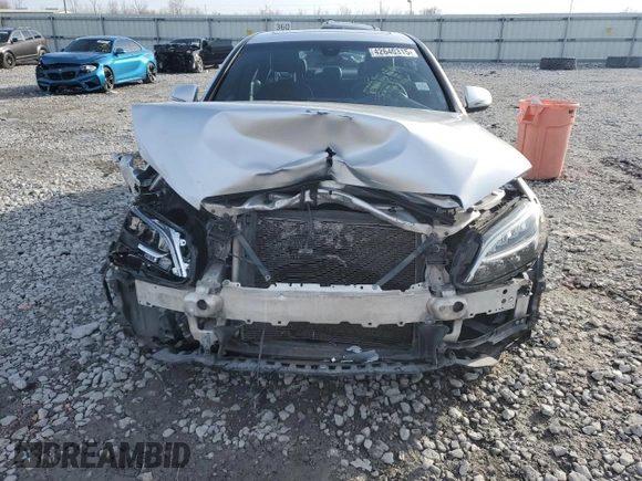 2020 Mercedes-Benz C with VIN W1KWF8DB7LR575902, listed as a Copart auction lot 42640315 with 91,293 mi miles and Salvage Title. Bid and sale history available at carsss.com. Image 5.