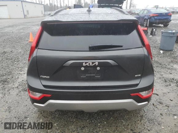 2023 Kia Niro LX with VIN KNDCP3LE7P5098748, listed as a Copart auction lot 45603995 with 23,255 mi miles and Salvage Title. Bid and sale history available at carsss.com. Image 6.