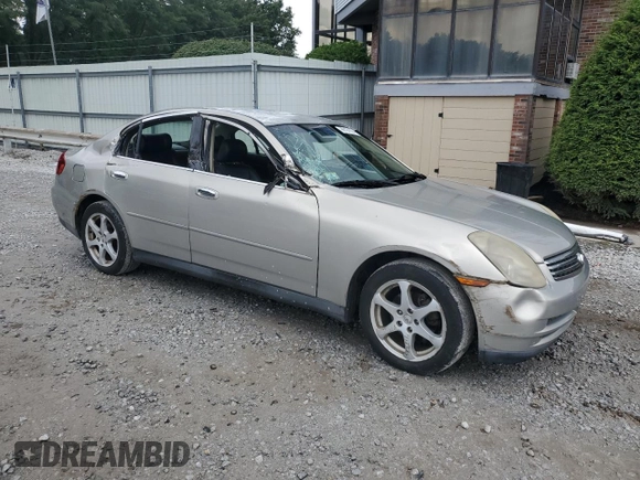 2004 Infiniti G35 w/Leather with VIN JNKCV51F24M716832, listed as a Copart auction lot 66197834 with 135,180 mi miles and Clean Title. Bid and sale history available at DreamBid. Image 4.