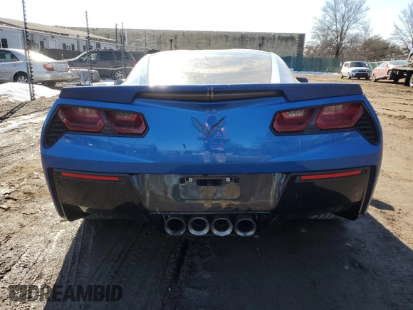 2014 Chevrolet Corvette Z51 3LT with VIN 1G1YM2D71E5129832, listed as a Copart auction lot 42787075 with 68,404 mi miles and Salvage title. Bid and sale history available at DreamBid. Image 6.