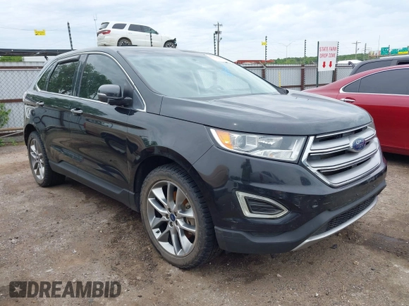 2015 Ford Edge Titanium z VIN 2FMTK4K88FBC26324, wystawiony jako IAAI lot #42156964 z przebiegiem Nie podano mil oraz . Historia ofert i sprzedaży dostępna na DreamBid. Obrazek 1.