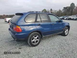 2001 BMW X5 3.0i with VIN WBAFA53521LP22241, listed as a Copart auction lot 79706624 with 145,145 mi miles and Salvage Title. Bid and sale history available at carsss.com. Image 3.