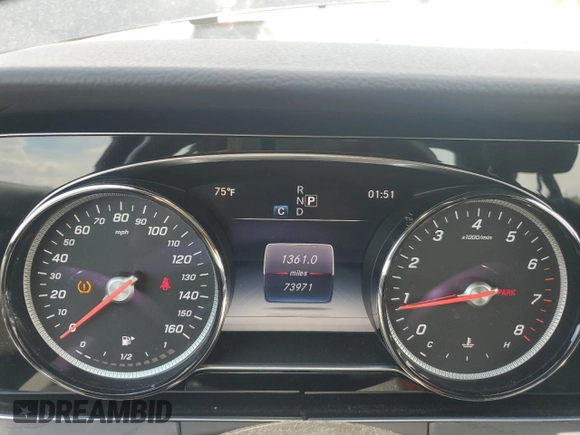 2017 Mercedes-Benz E 300 Luxury with VIN WDDZF4KB7HA017434, listed as a Copart auction lot 58845495 with 73,971 mi miles and Salvage title. Bid and sale history available at DreamBid. Image 9.