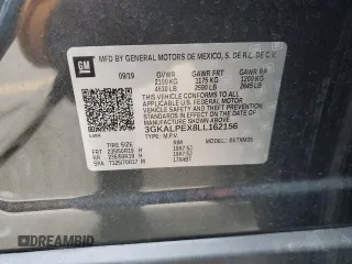 2020 GMC Terrain SLT with VIN 3GKALPEX8LL162156, listed as a Copart auction lot 52894115 with 50,972 mi miles and Non repairable. Bid and sale history available at DreamBid. Image 13.