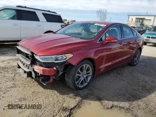 2019 Ford Fusion SEL with VIN 3FA6P0CD0KR250996, listed as a Copart auction lot 46589115 with 50,057 mi miles and Salvage Title. Bid and sale history available at carsss.com. Image 1.