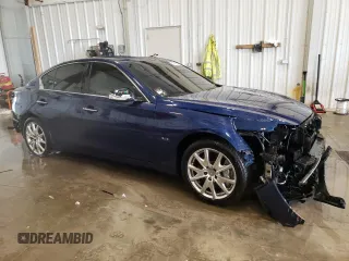 2019 Infiniti Q50 3.0t LUXE with VIN JN1EV7ARXKM593216, listed as a Copart auction lot 49495615 with 0 mi miles and Salvage Title. Bid and sale history available at carsss.com. Image 4.