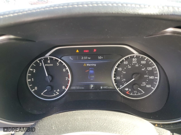 2019 Nissan Maxima SV with VIN 1N4AA6AV7KC371016, listed as a Copart auction lot 42823315 with 109,733 mi miles and Salvage Title. Bid and sale history available at carsss.com. Image 9.