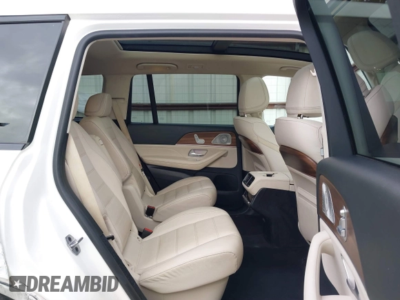 2021 Mercedes-Benz GLS 580 with VIN 4JGFF8GEXMA445382, listed as a IAAI auction lot 40991874 with 51,955 mi miles and . Bid and sale history available at DreamBid. Image 8.