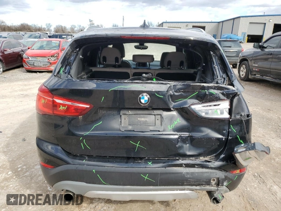 2018 BMW X1 xDrive28i with VIN WBXHT3C32J5L28030, listed as a Copart auction lot 47087415 with 100,708 mi miles and Salvage Title. Bid and sale history available at carsss.com. Image 6.