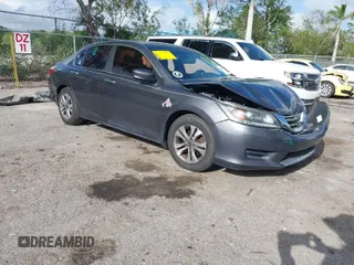 2014 Honda Accord LX z VIN 1HGCR2F37EA185621, wystawiony jako IAAI lot #41961818 z przebiegiem 129 233 mil mil oraz . Historia ofert i sprzedaży dostępna na DreamBid. Obrazek 1.