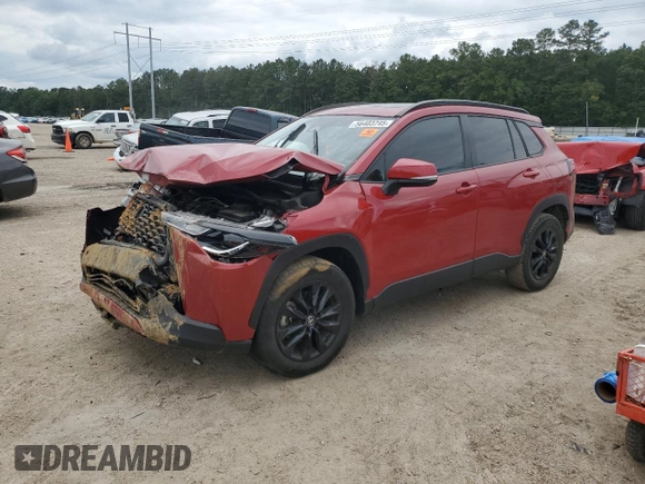 2023 Toyota Corolla Cross LE with VIN 7MUBAAAG3PV045244, listed as a Copart auction lot 56403745 with 66,541 mi miles and Salvage title. Bid and sale history available at DreamBid. Image 1.