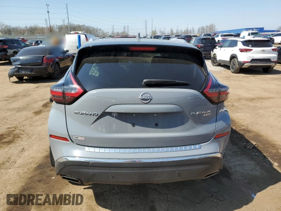 2023 Nissan Murano Platinum z VIN 5N1AZ2DS3PC129694, wystawiony jako Copart lot #53986615 z przebiegiem 19 829 mil mil oraz Szkoda całkowita • Salvage title. Historia ofert i sprzedaży dostępna na DreamBid. Obrazek 6.