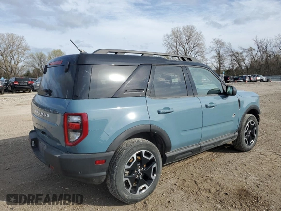 2023 Ford Bronco Sport Outer Banks with VIN 3FMCR9C69PRE09160, listed as a Copart auction lot 52485115 with 38,032 mi miles and Salvage title. Bid and sale history available at DreamBid. Image 3.