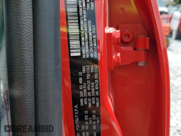 2021 Jeep Renegade Jeepster with VIN ZACNJDAB6MPM46550, listed as a Copart auction lot 58136275 with 36,327 mi miles and Salvage title. Bid and sale history available at DreamBid. Image 13.