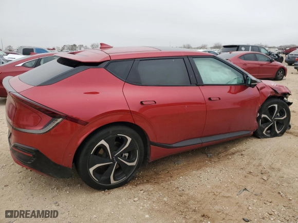 2022 Kia EV6 GT-Line with VIN KNDC4DLC5N5031009, listed as a Copart auction lot 42906435 with 27,280 mi miles and Salvage Title. Bid and sale history available at carsss.com. Image 3.