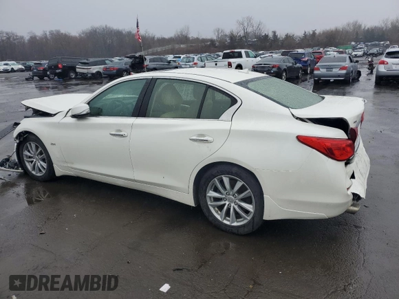 2017 Infiniti Q50 2.0t Premium with VIN JN1CV7AR1HM681670, listed as a Copart auction lot 51450165 with 87,020 mi miles and Salvage Title. Bid and sale history available at carsss.com. Image 2.