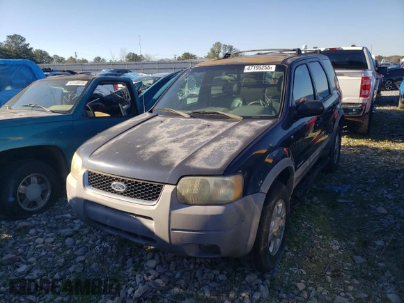 2002 Ford Escape XLT Choice with VIN 1FMYU03192KA70885, listed as a Copart auction lot 47195255 with Not provided miles and Salvage title. Bid and sale history available at DreamBid. Image 2.