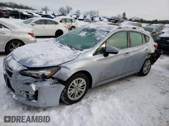 2018 Subaru Impreza Premium with VIN 4S3GTAB6XJ3752060, listed as a Copart auction lot 43488925 with 96,665 mi miles and Salvage Title. Bid and sale history available at carsss.com. Image 1.
