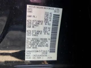 2017 Nissan Titan SV z VIN 1N6AA1E51HN571617, wystawiony jako Copart lot #71640544 z przebiegiem 89 088 mil mil oraz Szkoda całkowita • Salvage title. Historia ofert i sprzedaży dostępna na DreamBid. Obrazek 13.