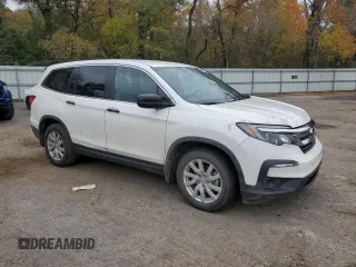 2019 Honda Pilot LX with VIN 5FNYF5H1XKB021356, listed as a Copart auction lot 83003124 with 154,493 mi miles and Salvage Title. Bid and sale history available at carsss.com. Image 4.