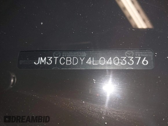 2020 Mazda CX-9 Grand Touring with VIN JM3TCBDY4L0403376, listed as a IAAI auction lot 42357363 with 86,716 mi miles and . Bid and sale history available at DreamBid. Image 18.