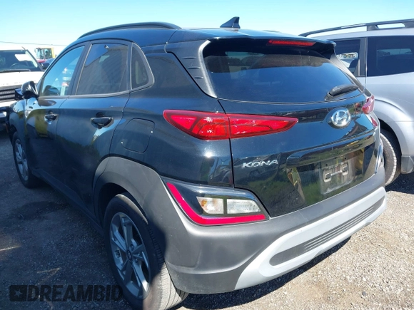 2023 Hyundai Kona SEL with VIN KM8K62AB9PU044628, listed as a IAAI auction lot 41827495 with 20,439 mi miles and . Bid and sale history available at DreamBid. Image 3.