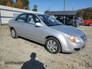 2007 Kia Spectra EX with VIN KNAFE121475450624, listed as a Copart auction lot 77712594 with 100,646 mi miles and Salvage Title. Bid and sale history available at carsss.com. Image 4.